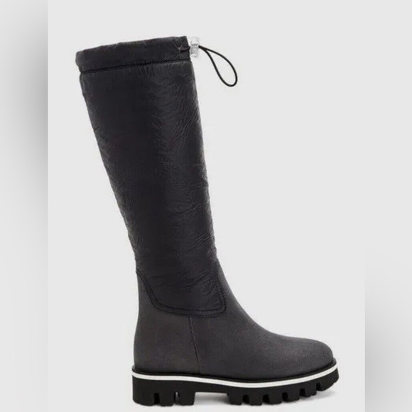 AQUATALIA Marlo‎ Nylon Waterproof Knee High Boots Sz 8 - Picture 1 of 10